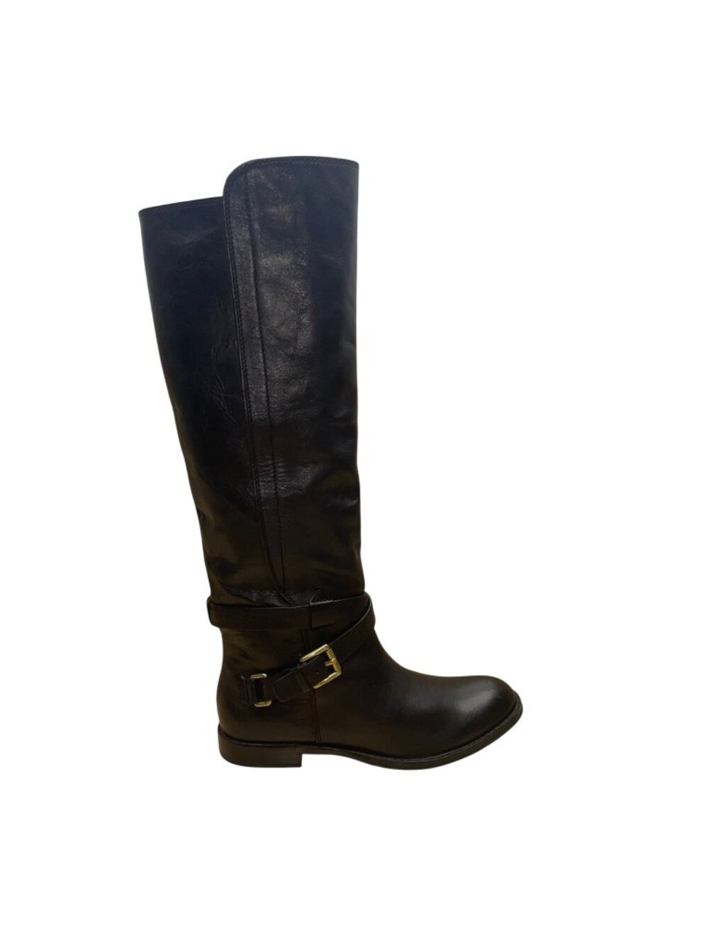 Coach Women’s Black Leather Buckle Detail Monique Riding Boots Size 6.5B